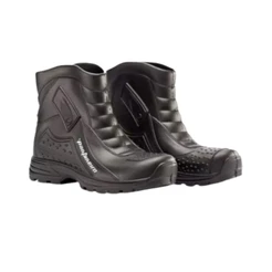 Bota de Chuva Borracha Impermeável Pantaneiro Para Moto Cor Preta