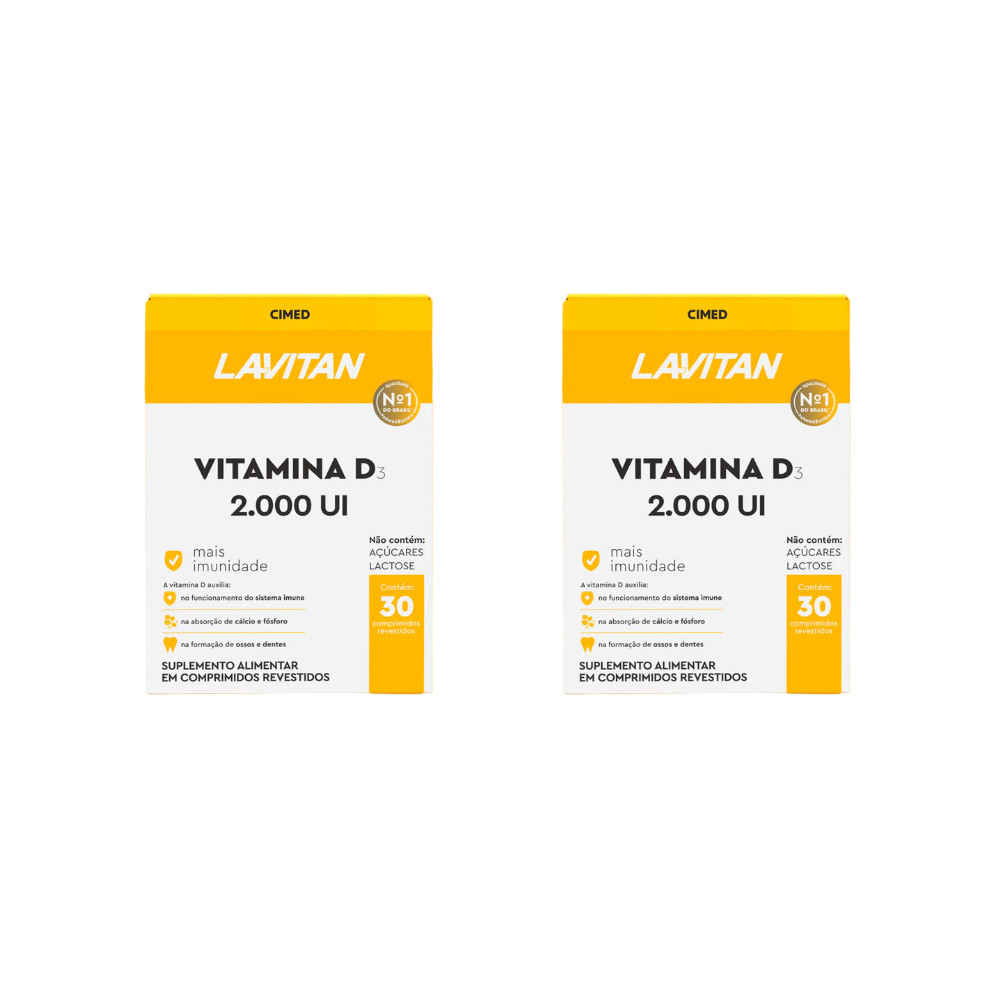 Kit 2 Lavitan Vitamina D 2.000Ui - 30 Cpr - Cimed em Oferta na Shopee