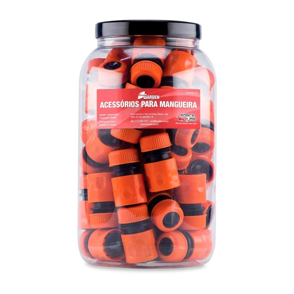 Engate Rápido Mangueira de 1/2" Pote com 45 Peças Force Line