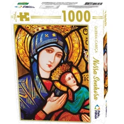 QUEBRA CABEÇA NOSSA SENHORA 1000 PEÇAS PAIS E FILHOS PUZZLE SANTA RELIGIÃO CATÓLICA AVE MARIA DEUS