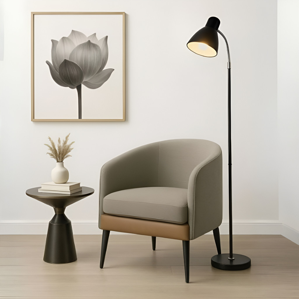 Luminária De Chão Abajur Articulada Flexive Pedestal De Piso