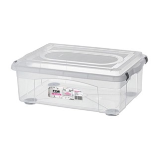Caixa Organizadora Plástica Transparente 42L Sanremo em Oferta na Shopee