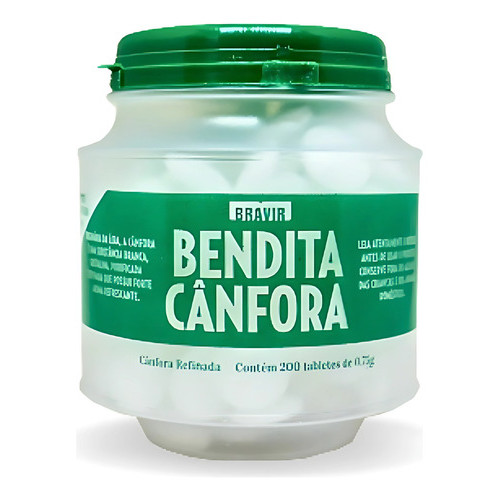 Bendita Cânfora Pastilha Odorizante - Pote Com 200 Pastilhas