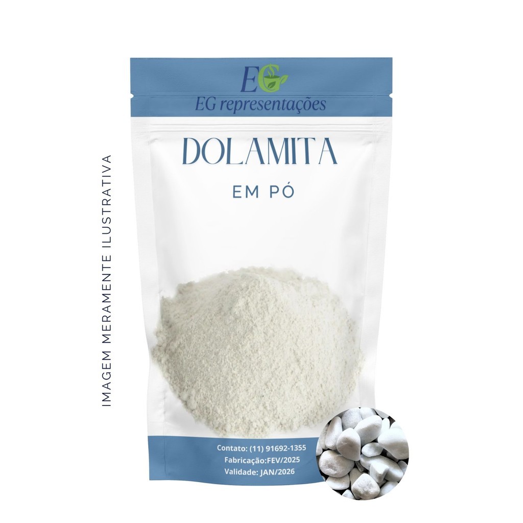 Dolomita Pura em Pó – Argila Mineral Uso Cosmético e Terapêutico