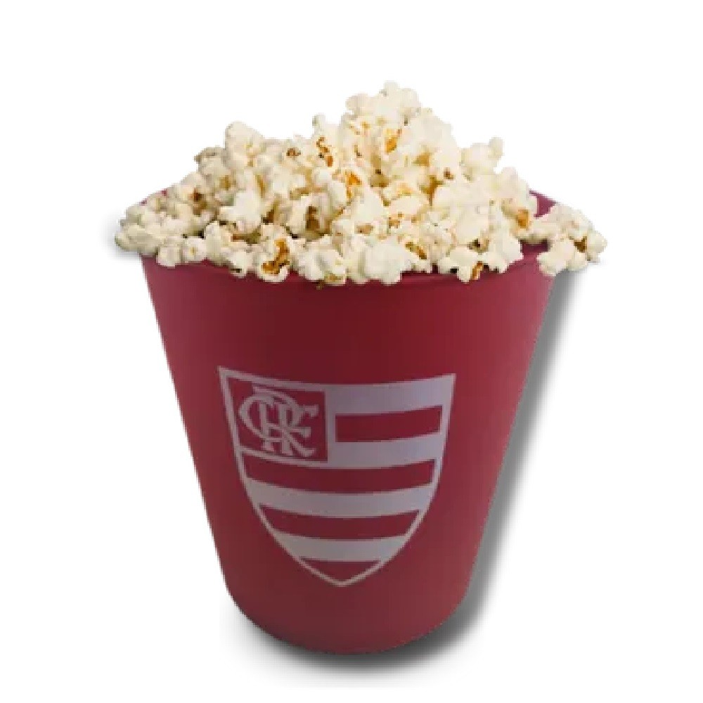 BALDE PARA PIPOCA FLAMENGO VERDE OFICIAL 3L 3 LITROS 3000ML