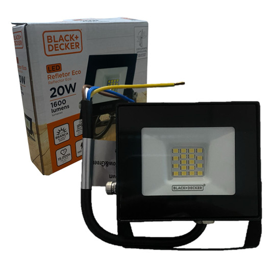 Kit 3  Refletor Holofote Eco Led 20w Branco Frio 6500K IP65 Bivolt