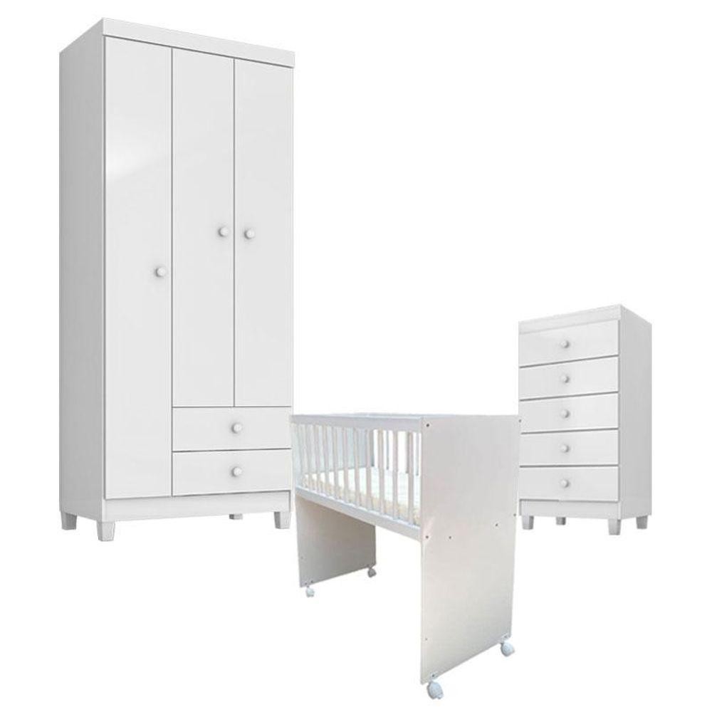 Quarto Bebê 3 Portas Com Gaveteiro Ternura Baby E Mini Berço Moisés Alegria Com Colchão - Incorplac em Oferta na Shopee