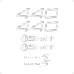 Kit Adesivos Euro 5 440 I.shift Volvo Fh 2010/2015 Cromado