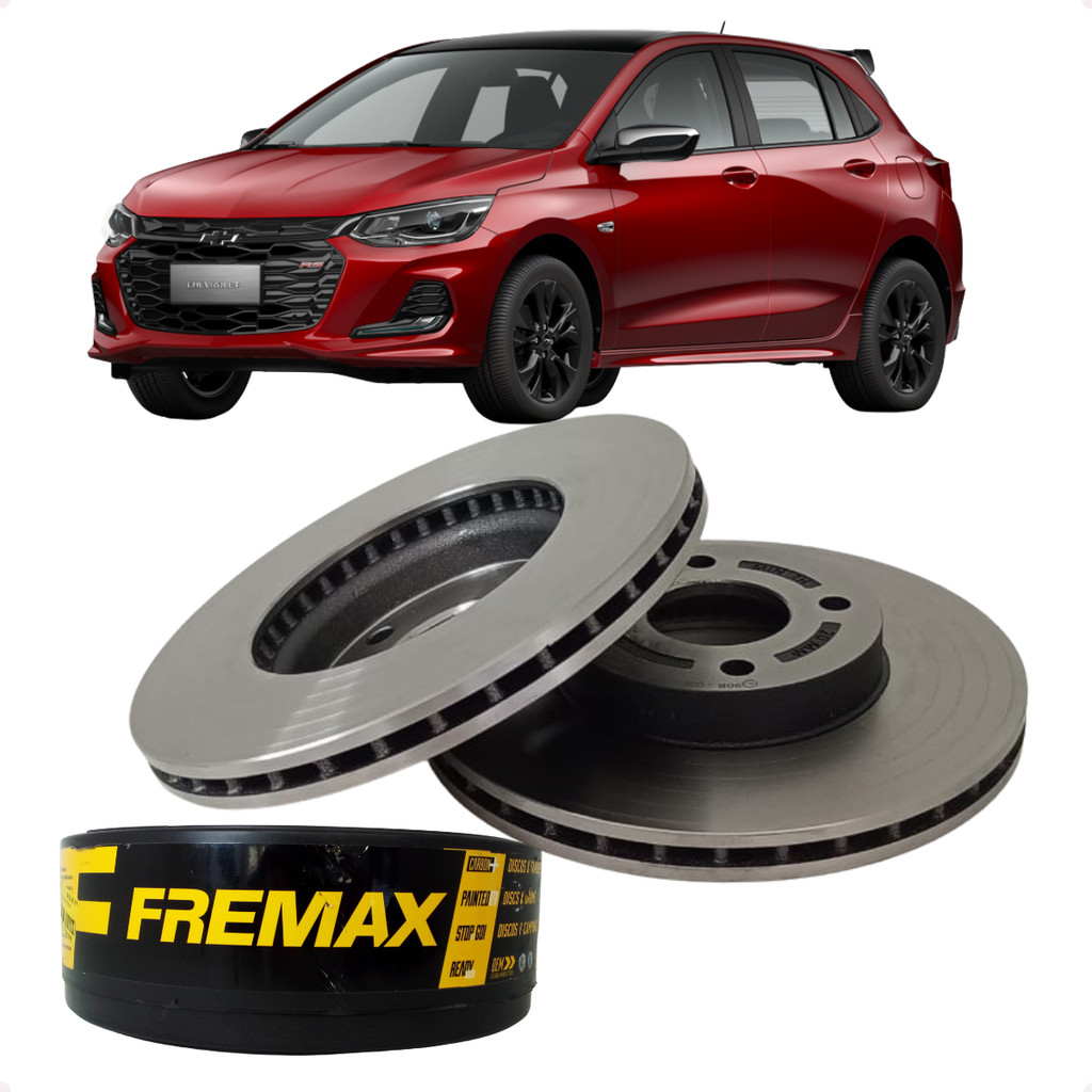 Par Disco Freio Dianteiro Fremax Onix 1.0 3cil 2020 2021 2022 2023 2024 2025 em Oferta na Shopee