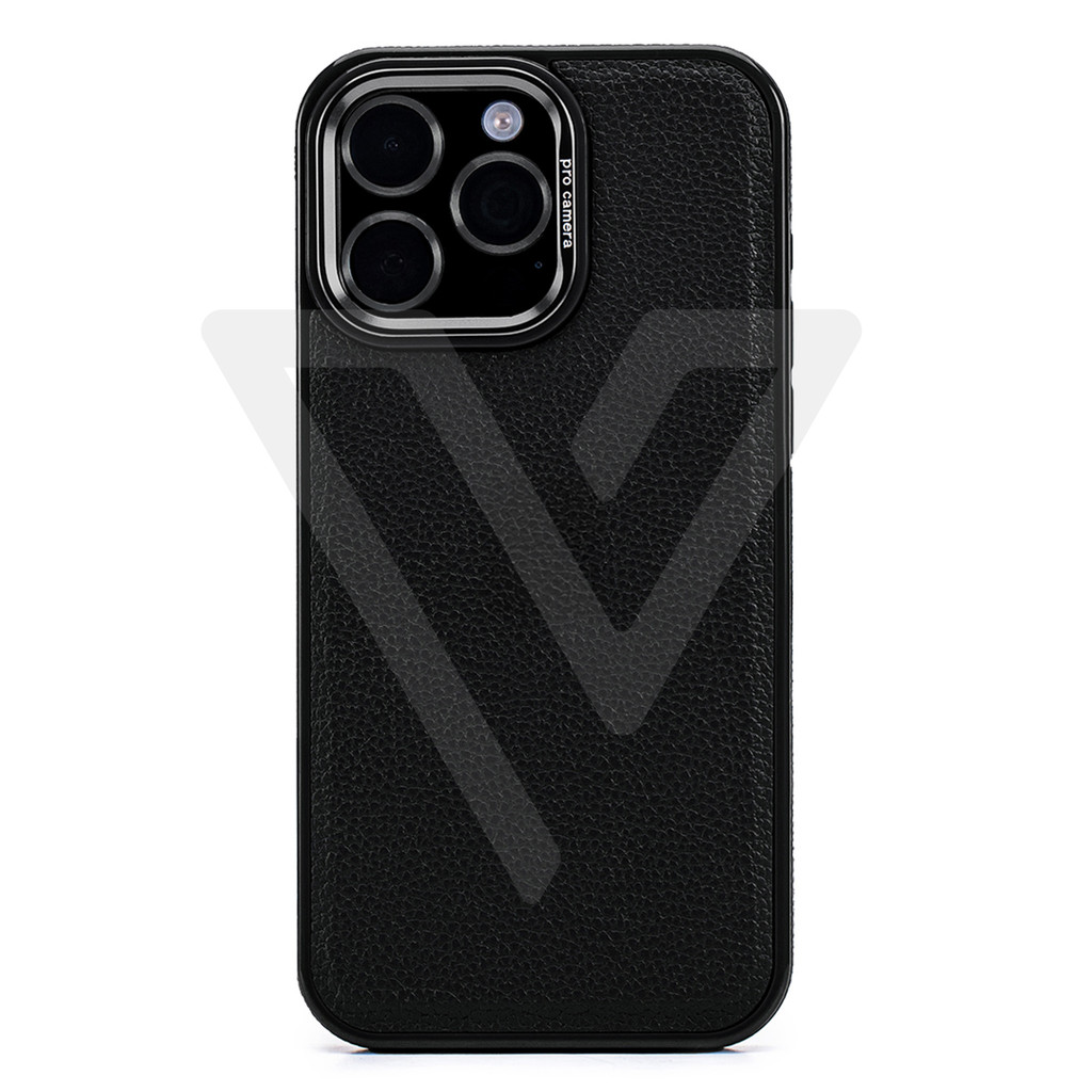 Capa Magsafe de Couro Preta para iPhone 11/12/13/14/15/16Pro Max com Adsorção Magnética, Antichoque e Protetor de Câmera - Mobile & Gadgets
