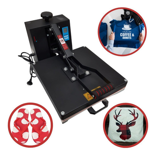 Prensa Térmica Camiseta Plana 38x38 Sublimação Jacaré Cor Preto 127V em Oferta na Shopee