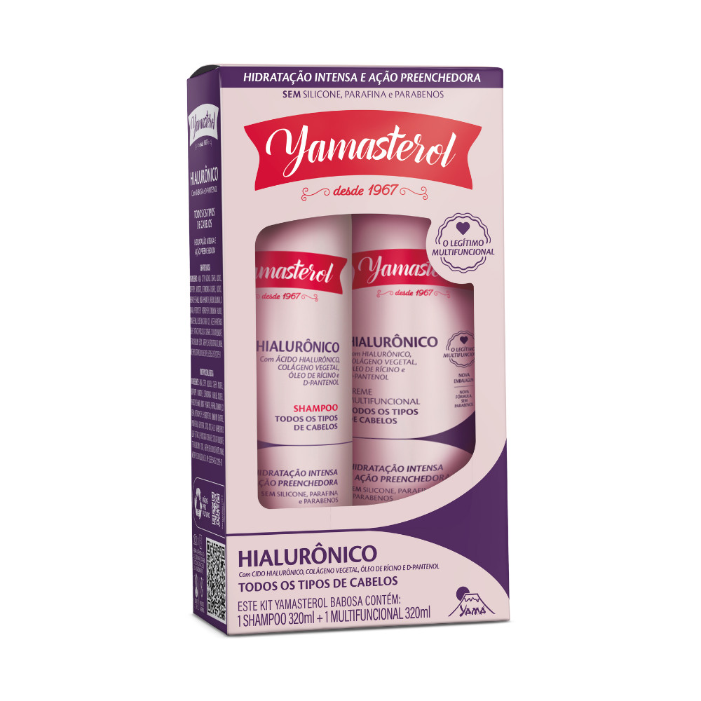 Kit Yamasterol Hialuronico Shampoo + Multifuncional 320ml em Oferta na Shopee
