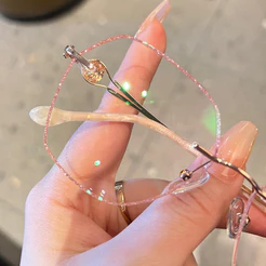 VisãoPerfeita óculos sem armação feminino Óculos Transparente óculos feminino sem grau anti luz azul fashion