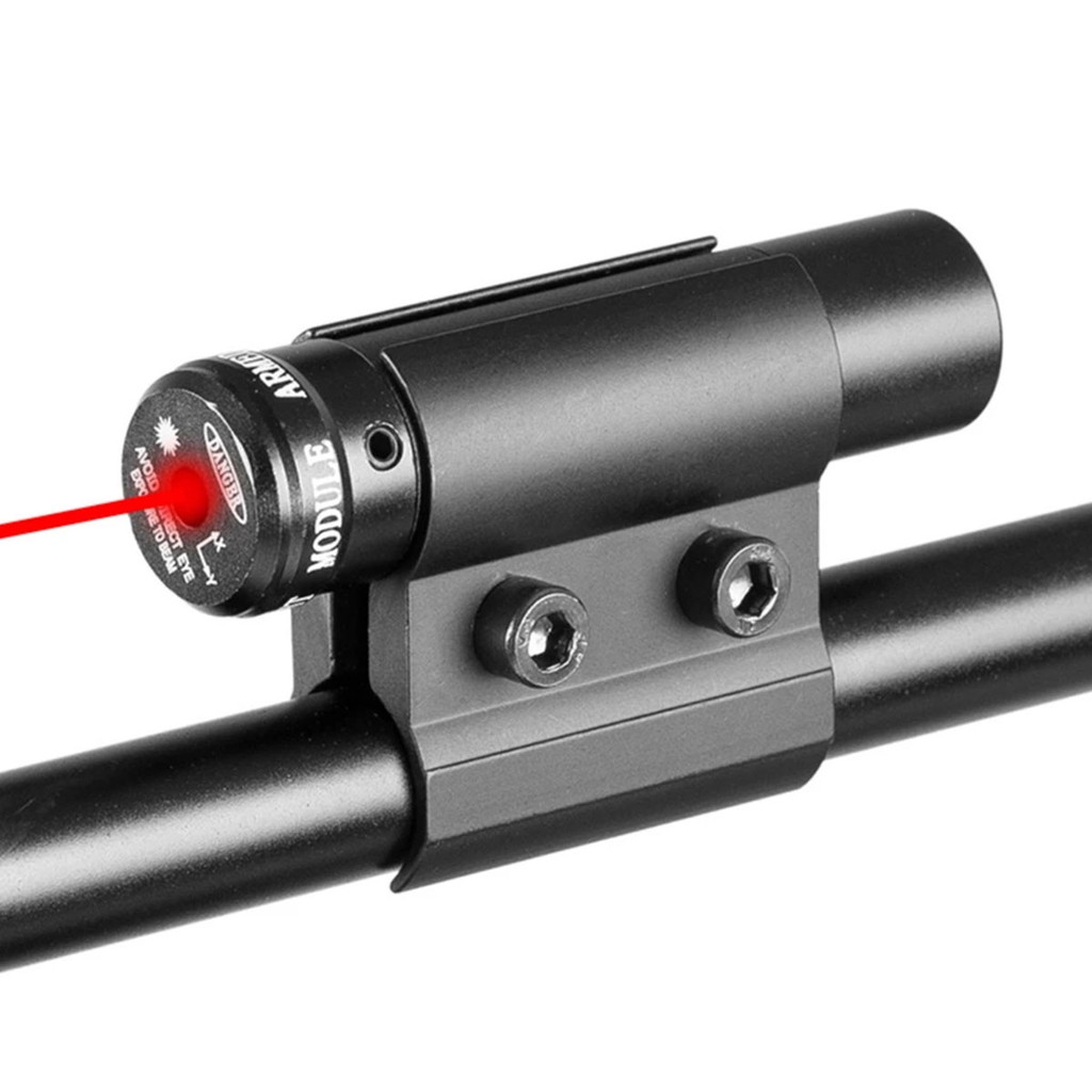 Mira Laser Para Carabina Espingarda de Pressão Fixada no Cano Luz Vermelha Chumbinho