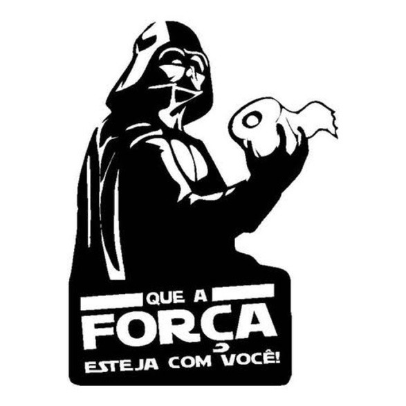 Adesivo Banheiro Star Wars Que a Força Esteja Com Você 26x19cm