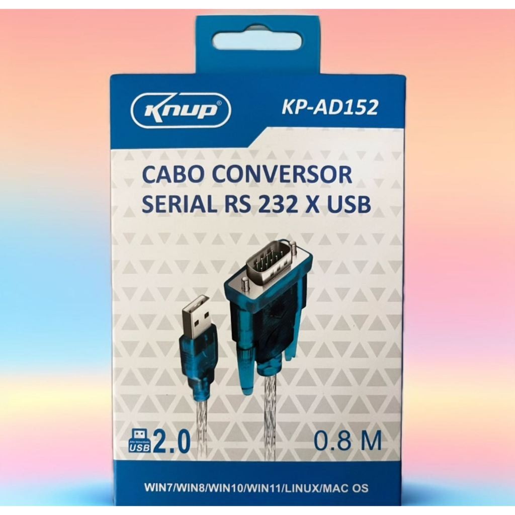 Cabo Serial Conversor Usb 2.0 Rs232 X Usb KNUP kp-ad152
