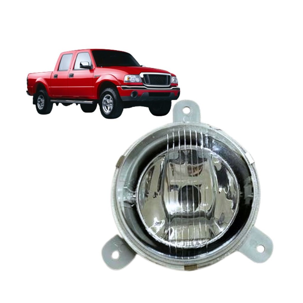Farol Milha Auxiliar Vidro Redondo Para Ford Ranger 2009 a 2012 Nino F-149 4F9Z15200AA