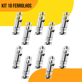 Trinco Ferrolho Fecho Cromado Para Porta Portão Janela 7,5 Cm em Oferta na Shopee