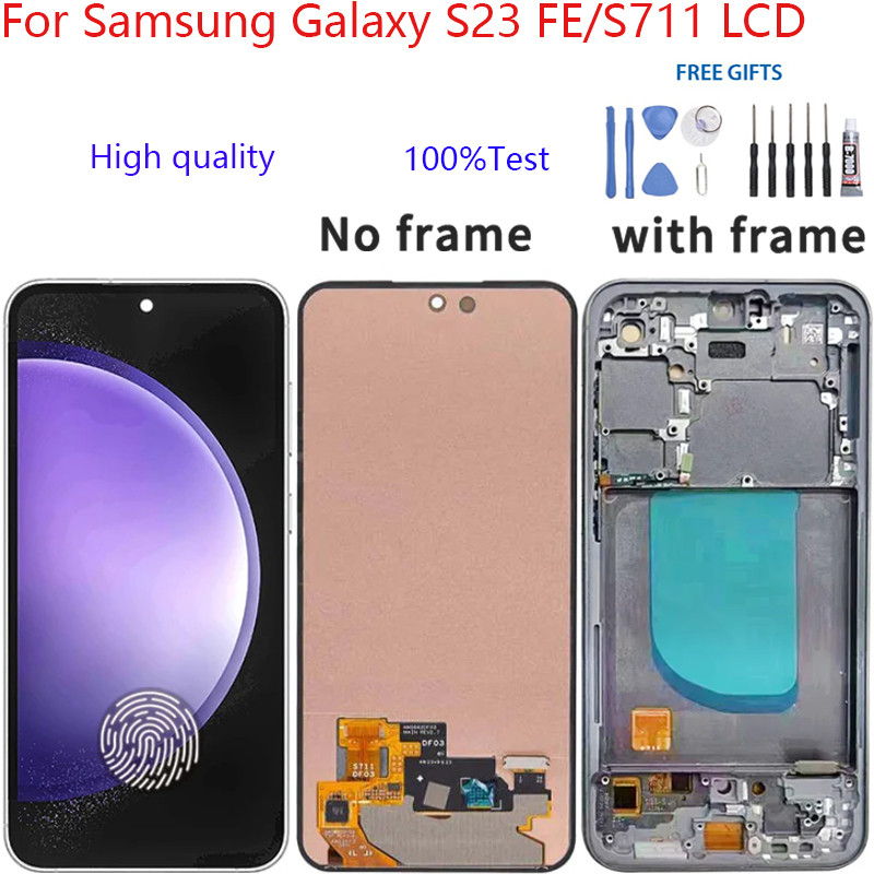 Para Samsung Galaxy S23 FE, S711 SM-S711B,/DS S711U1, Tela LCD Touch Screen com 