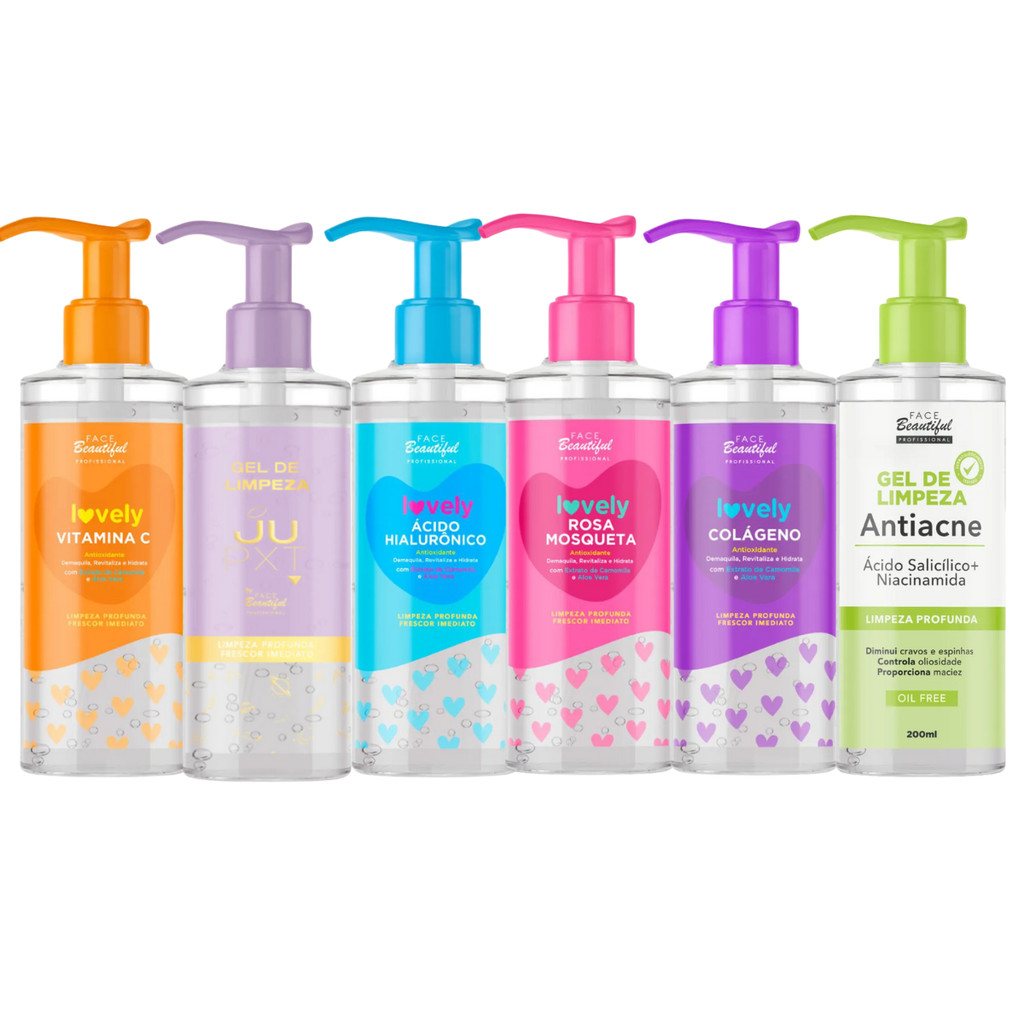 Gel De Limpeza Facial Skin Care Lovely 200ml Face Beautiful