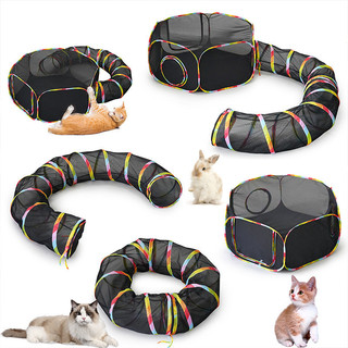 Túnel para gatos Túnel para gatos interno Playground dobrável em Oferta na Shopee
