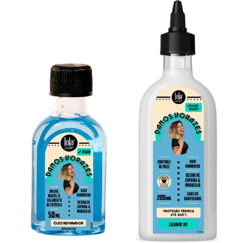 Lola Kit Leave-In 200ml + Oleo Danos Vorazes 50ml
