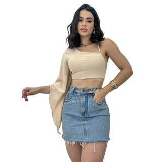 Cropped Feminino Mula Manga Longa Duna Premium Amarração em Oferta na Shopee