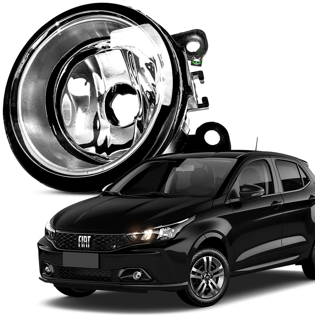 Farol Auxiliar Milha Lente Vidro Aro Prata Argo 2017 a 2024 - Automobiles