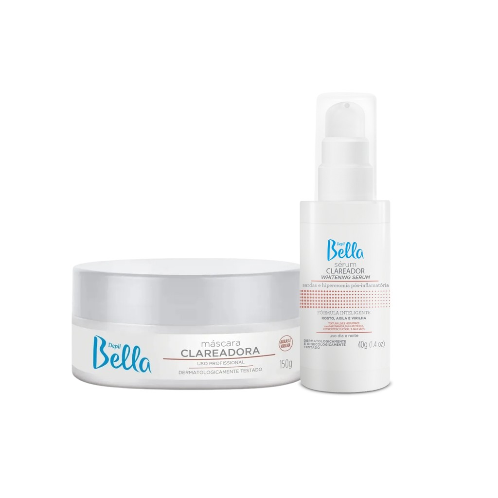 Kit Máscara e Sérum Clareador Axilas Virilhas Depil Bella em Oferta na Shopee
