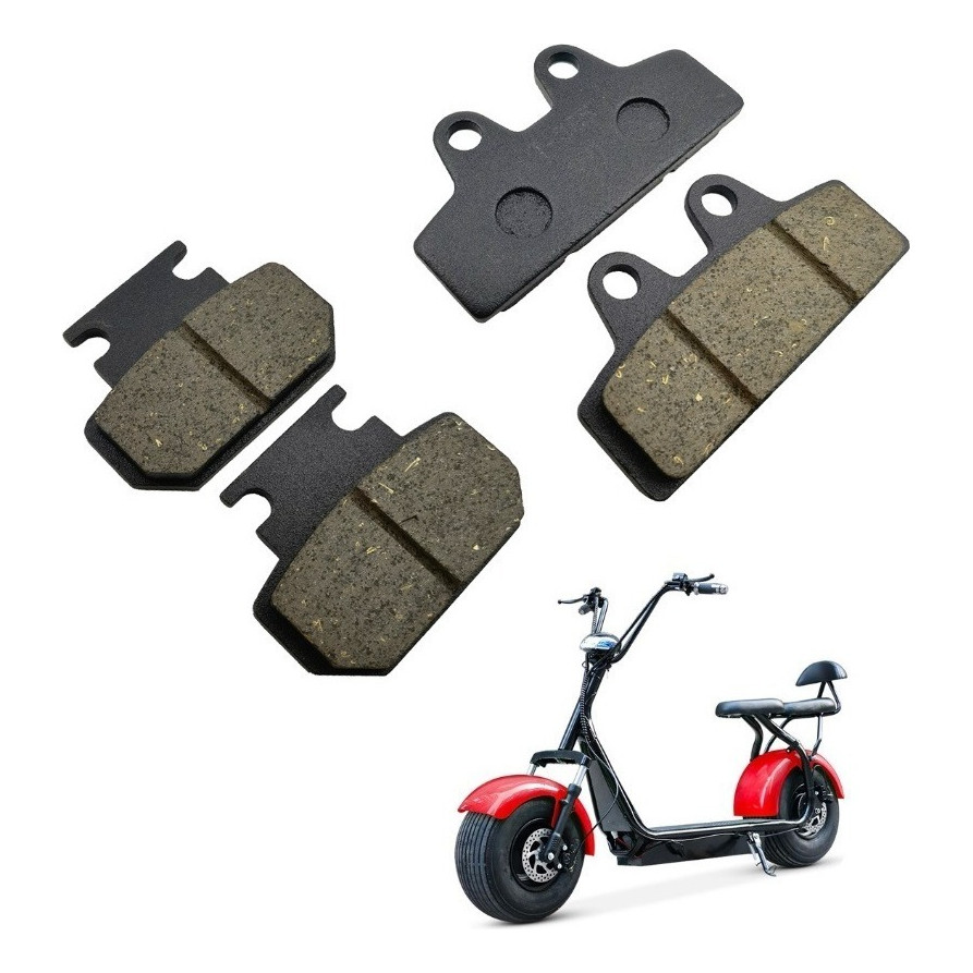 Kit Pastilha Freio Moto Elétrica Citycoco Dianteiro Traseiro em Oferta na Shopee