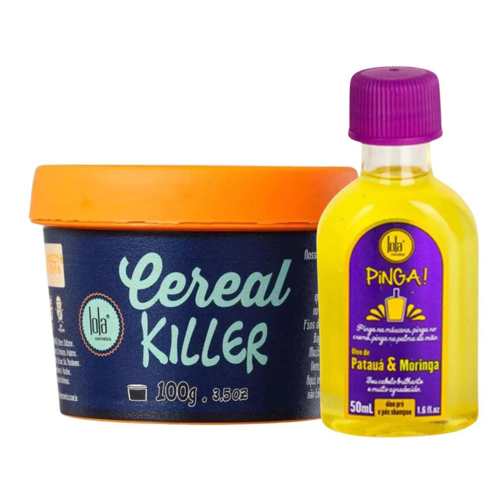 Lola Cereal Killer Pasta Modeladora 100g + Pinga! Óleo Pataúa e Moringa 50ml