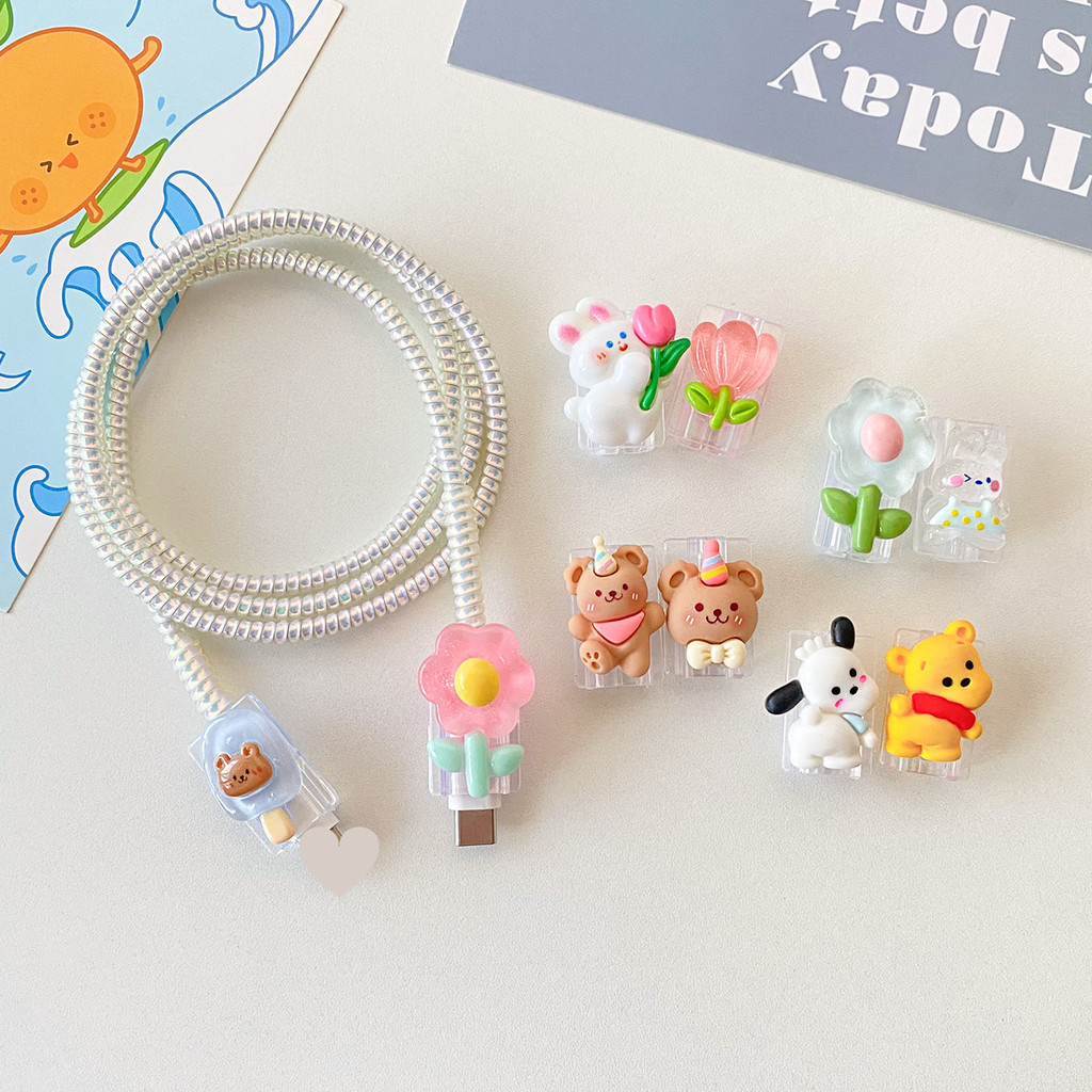 Capa protetora de cabo de dados, Anti-quebra, adequada para Android USB-TPYE C, cabo de carregamento de celular, corda d em Oferta na Shopee