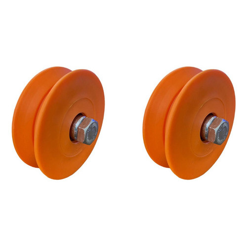Kit 2 Roldana Nylon Portao Correr 3 Pol (7,4cm) V Cantoneira