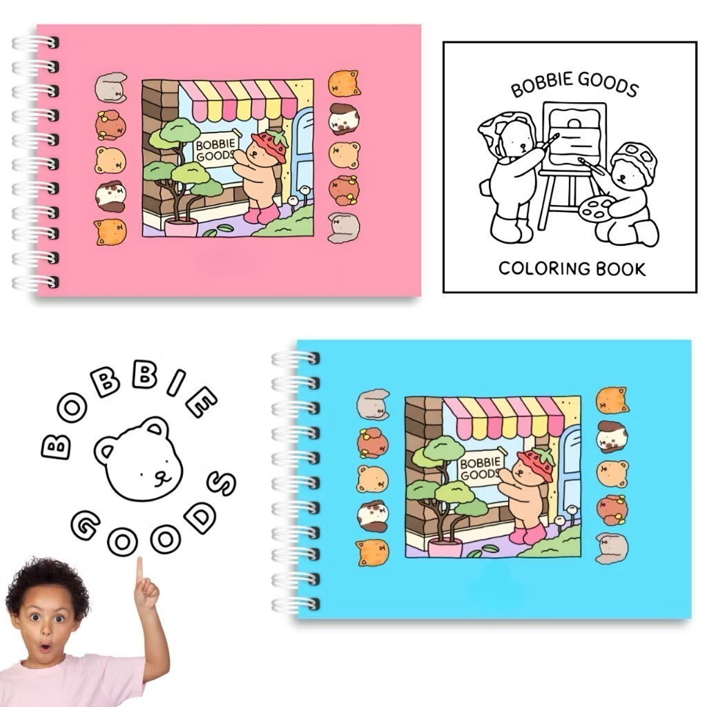 Livro de Colorir Bobbie Goods - 50 Desenhos, Capa Flexível, Formato A5, Pronta Entrega