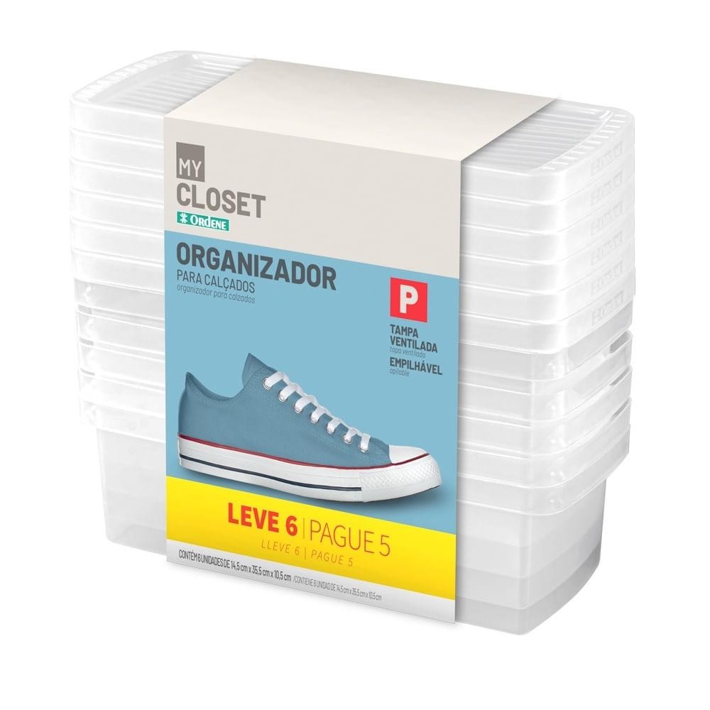 Organizador para Sapatos Cristal 4,2L Leve 6 Pague 5 Ordene em Oferta na Shopee