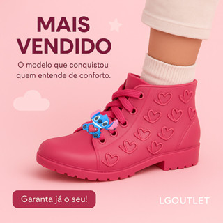 Botinha Infantil Menina Coturno Estilo Personagem Colorida e Confortavel Promocao em Oferta na Shopee
