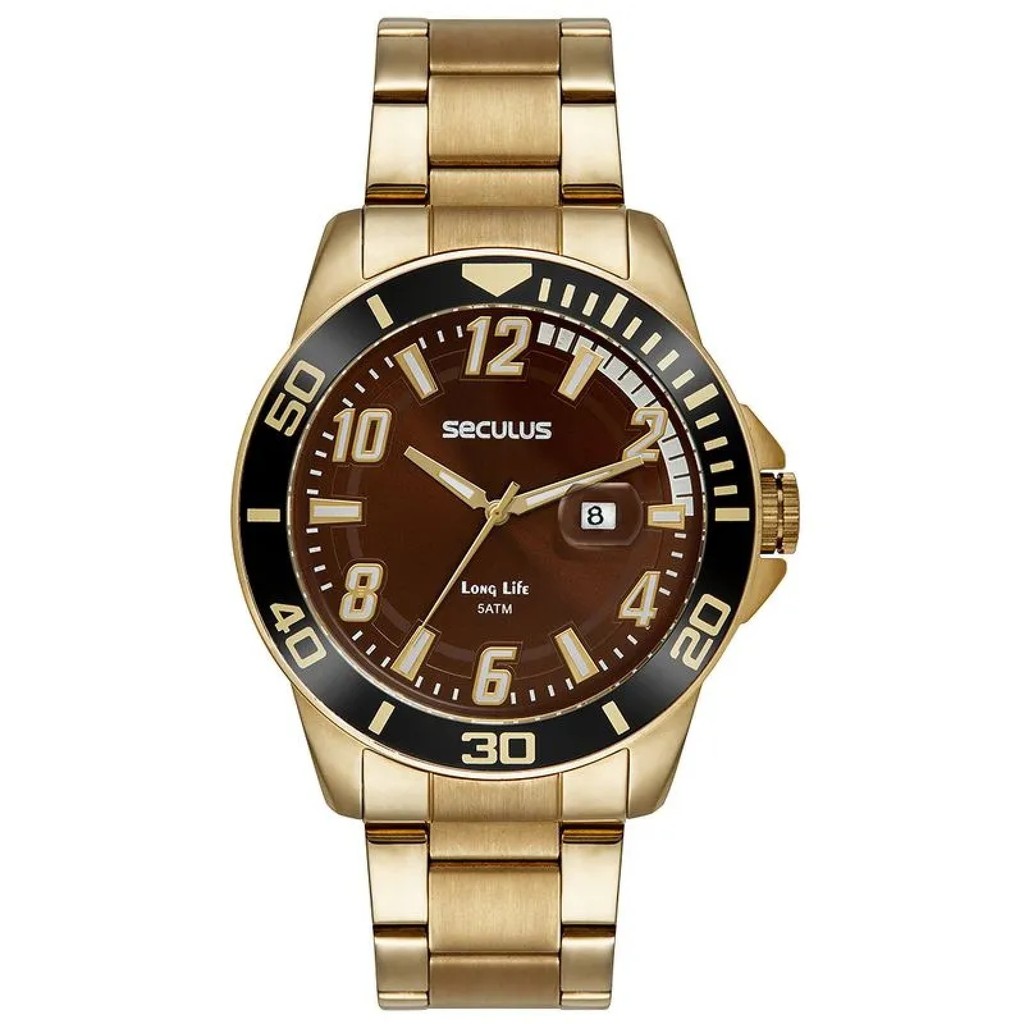 Relógio Seculus Long Life 44211GPSVDA3 Dourado