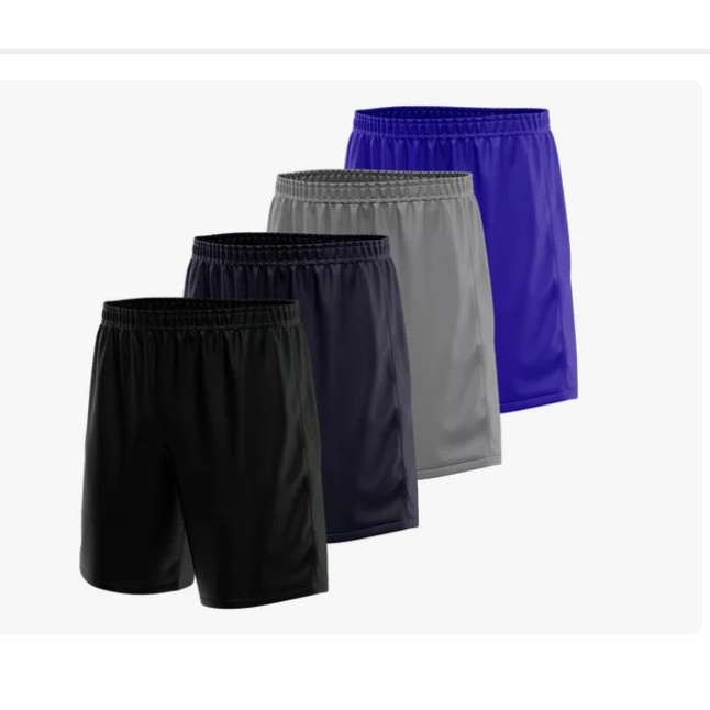 BERMUDAS KIT COM 2 SHORT CALÇÃO FUTEBOL UNIFORME DRYFIT DRI MASCULINO FEMININO BASICO