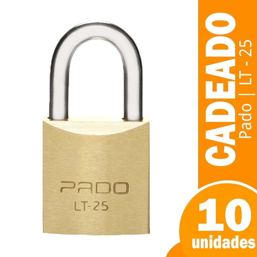 Cadeado Pado LT-25 25mm - Caixa com 10 Unidades - Home & Living