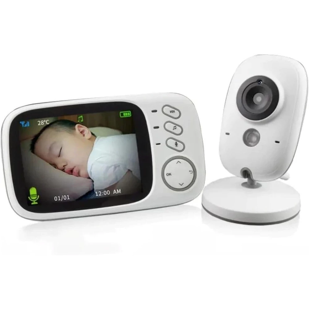 Baba Eletrônica Com Monitor Visão Noturna, Câmera c/ Audio Sensor de Temperatura