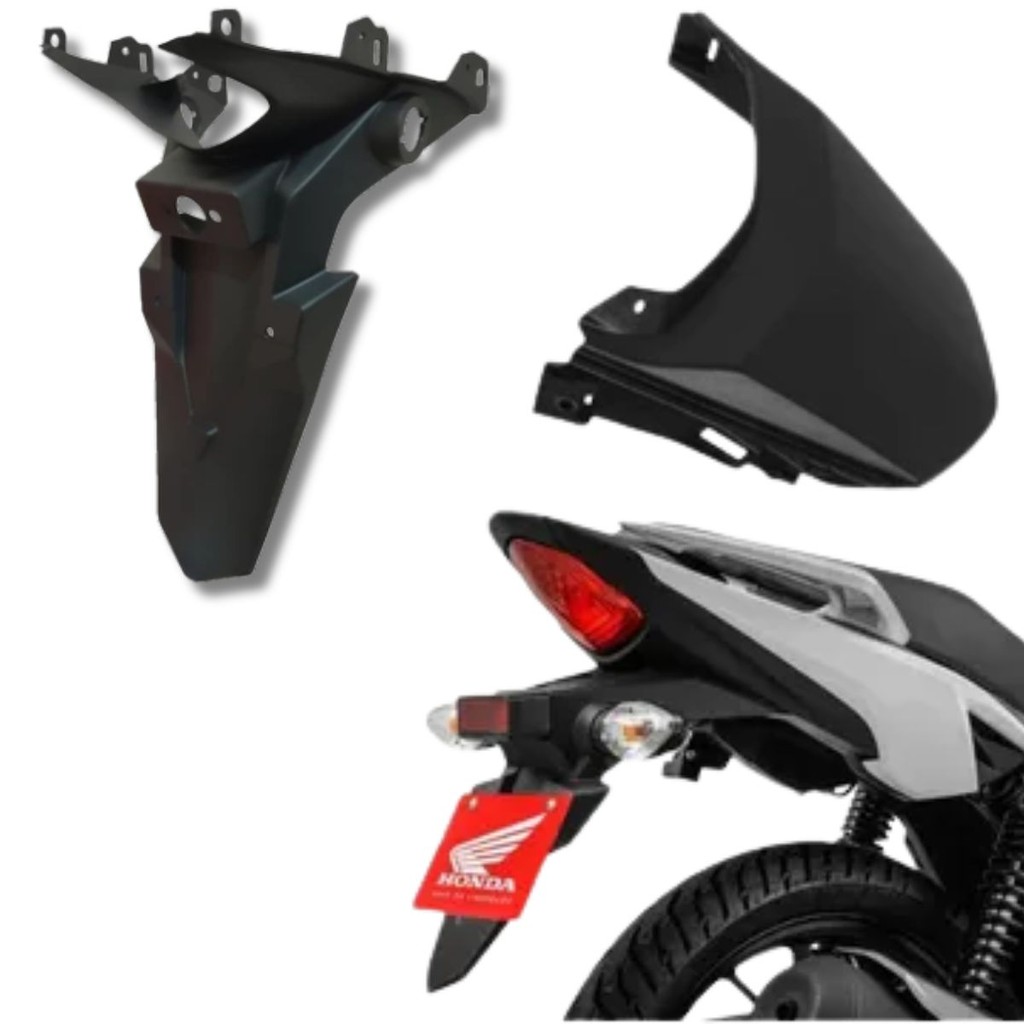 Paralama Traseiro com junção e Suporte da Placa CG Titan 150/160 2015 a 2024 Titan | Fan | Start