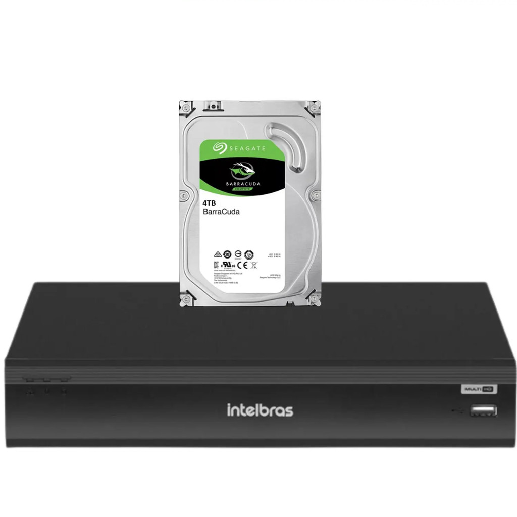 Gravador Dvr Imhdx 3132 5mp Lite Inteligência Artificial Intelbras hd 4tb