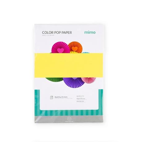 Papel Color Pop Amarelo Fluorescente Mimo - A4 - 180 g - 25 fls em Oferta na Shopee