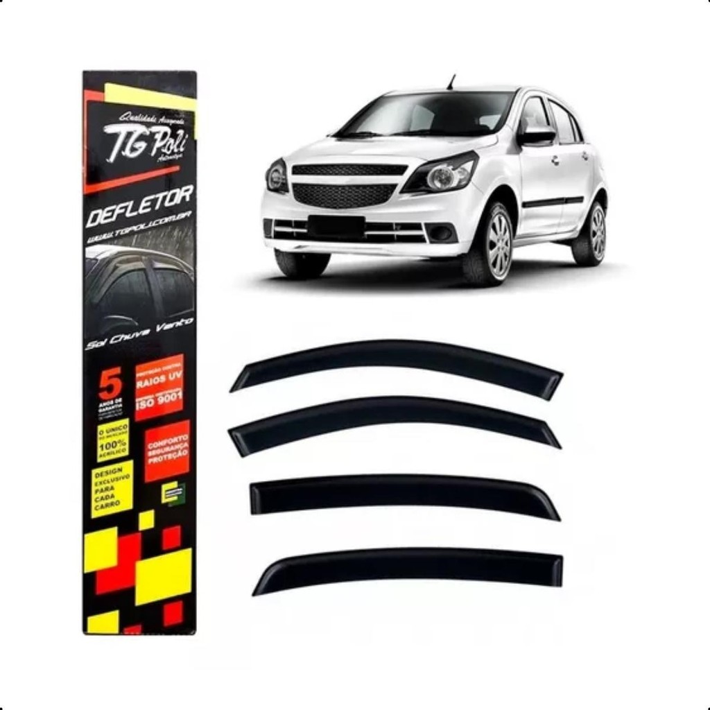 Calha de Chuva TG Poli Agile 2009 2015 4 Portas em Oferta na Shopee