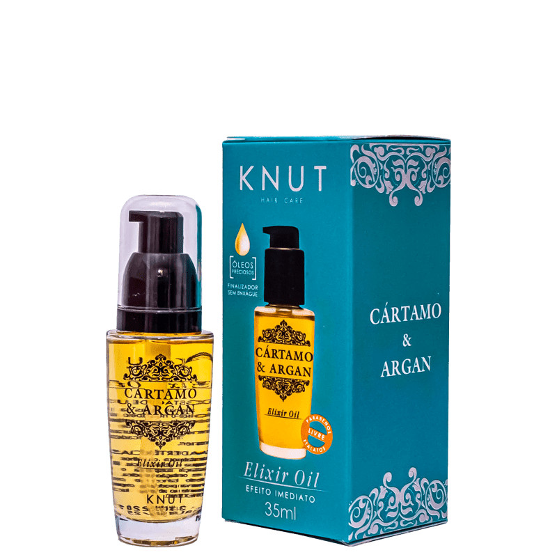 Óleo Capilar 35ml Knut (Elixir Oil Camelina e Ojon / Oil Cartamo e Argan/Vegan7 Rosa Mosqueta) - Cartamo e Argan