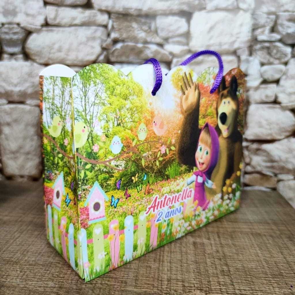 10 Sacolinhas Personalizadas Ma e o Urso (20x15x5cm) em Oferta na Shopee