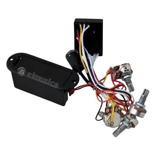 Circuito Ativo Para Contra-Baixo Custom Sound - Modelo CCB9010 (Preto)
