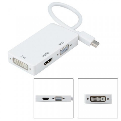 Cabo Adaptador Para Mac Thunderbolt/mini Displayport 3x1 Hdtv Vga