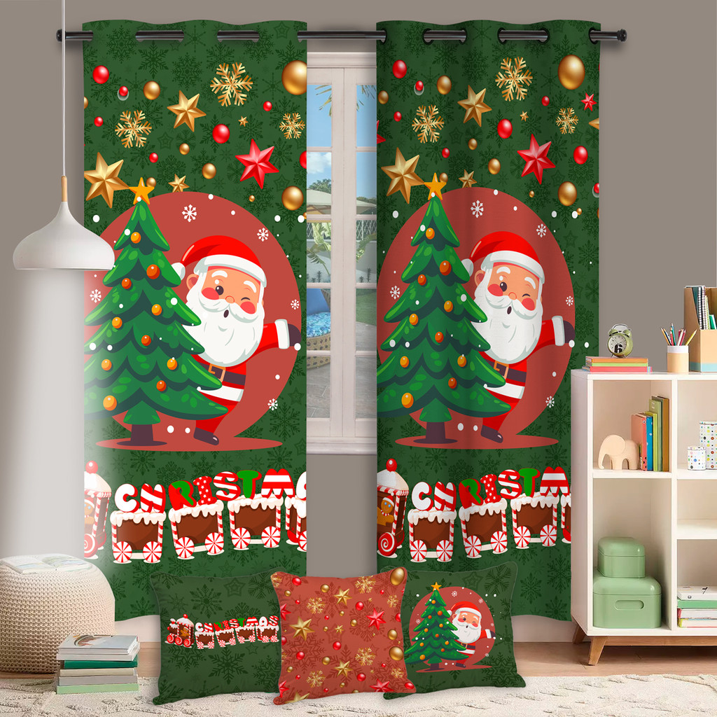 Cortina de Natal com Papai Noel: Onde Comprar | BuscaProdutos