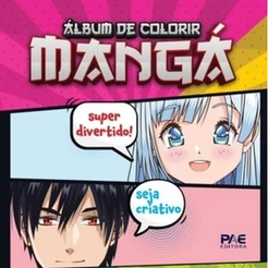 álbum de colorir - mangá - PAE Editora